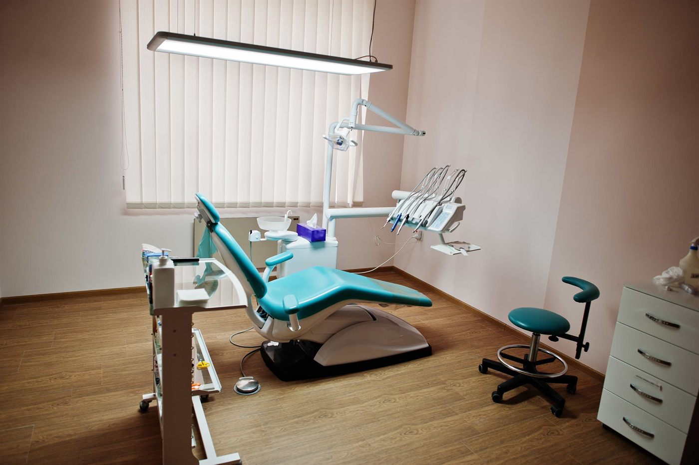 A bright treatment room at Juniper Dental Studio